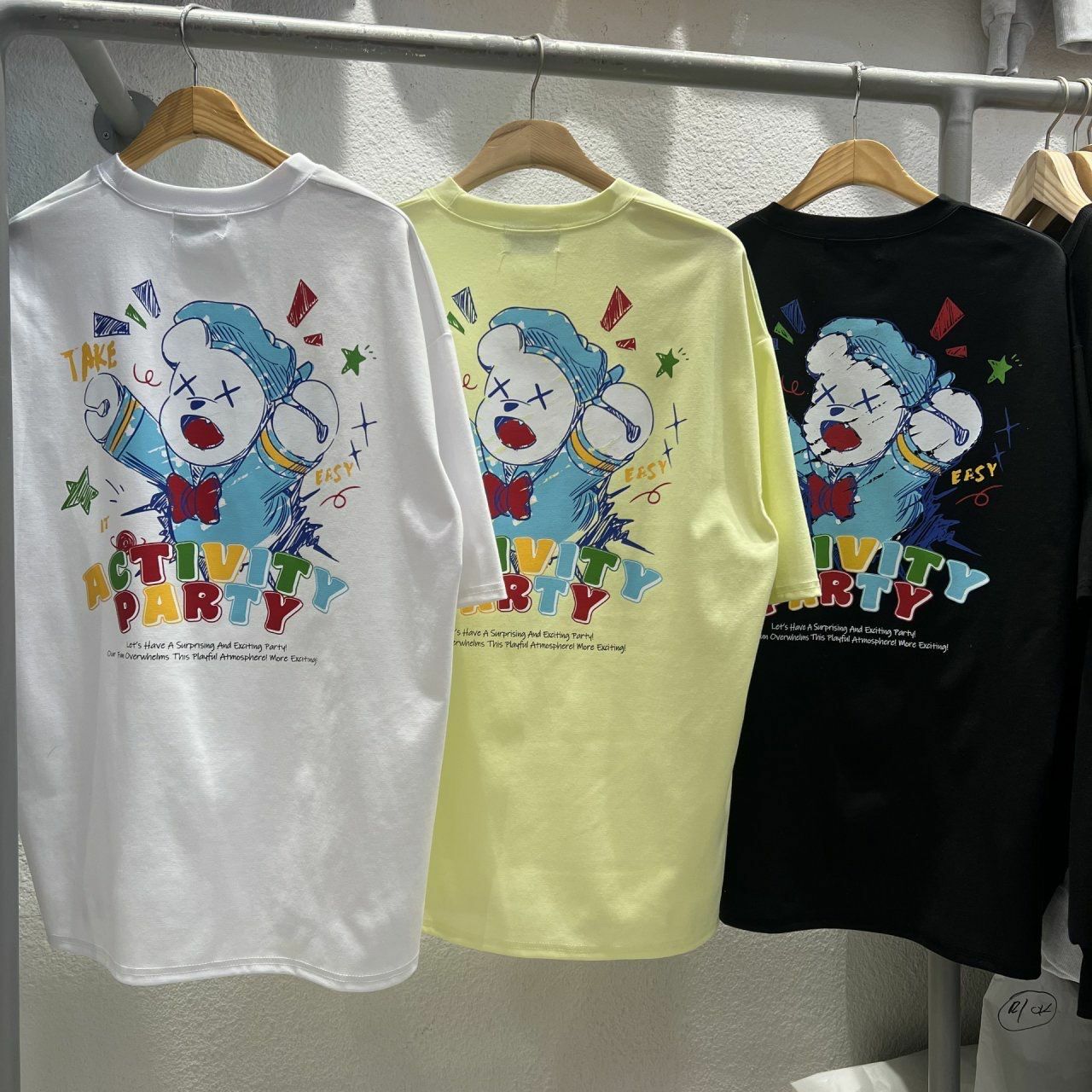 熊仔圖案英文字短袖Tee BARON-168T