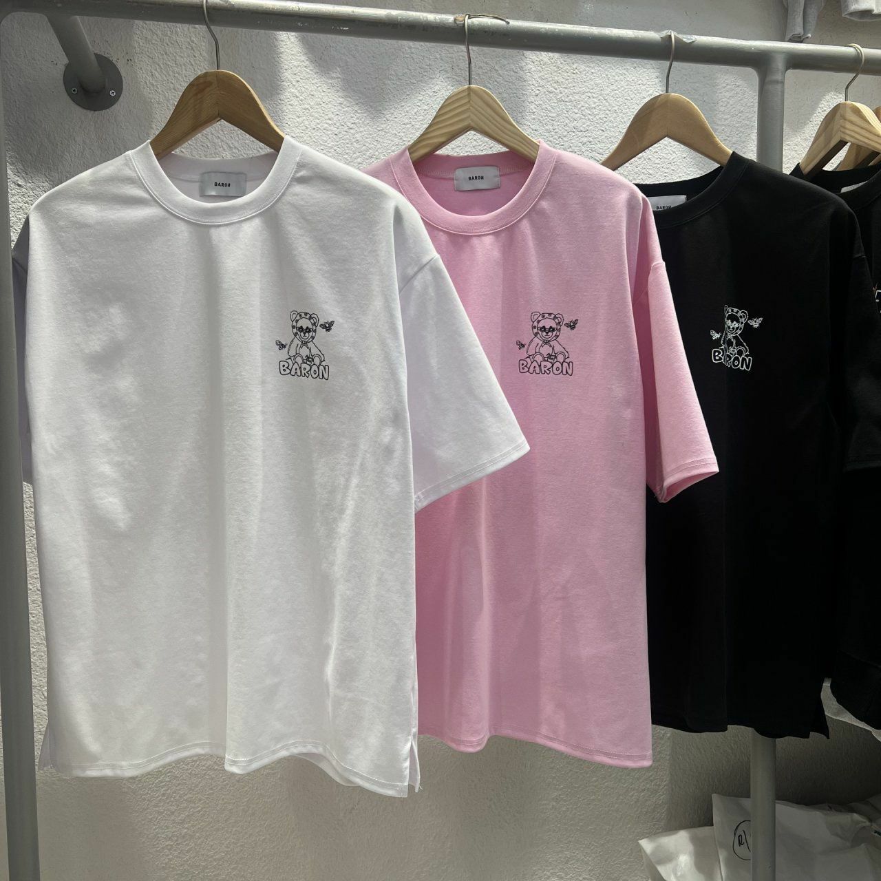 熊仔圖案英文字短袖Tee BARON-170T