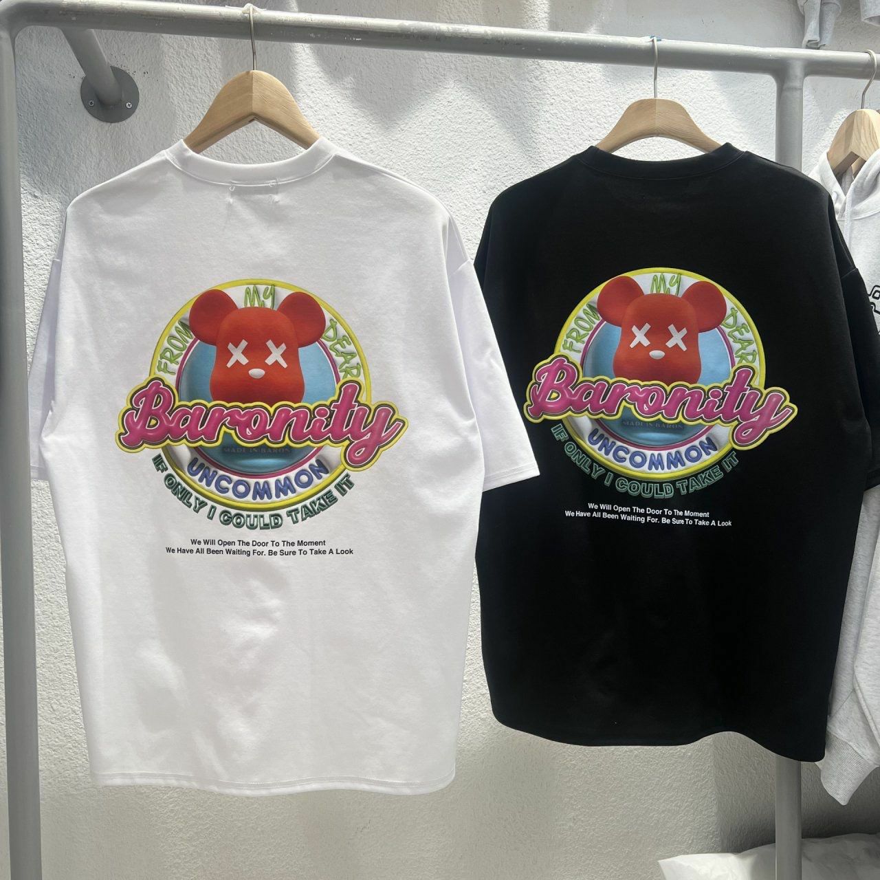 熊仔圖案英文字短袖Tee BARON-176T