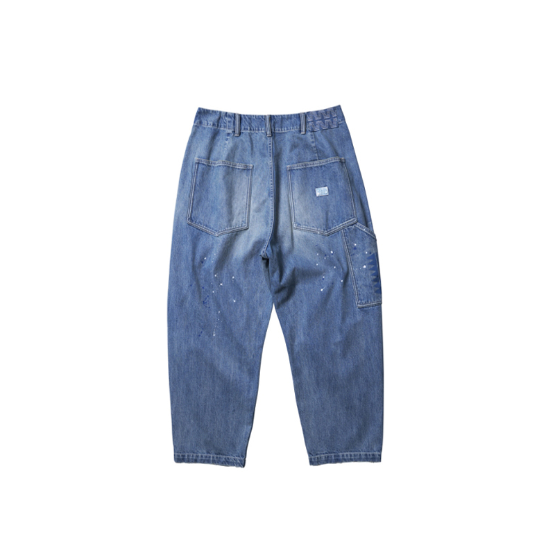 パンツ LIBERAIDERS STAMPED DENIM SARROUEL PANTS Liberaiders for Kinetics STAMPED DENIM SARROUEL PANTS