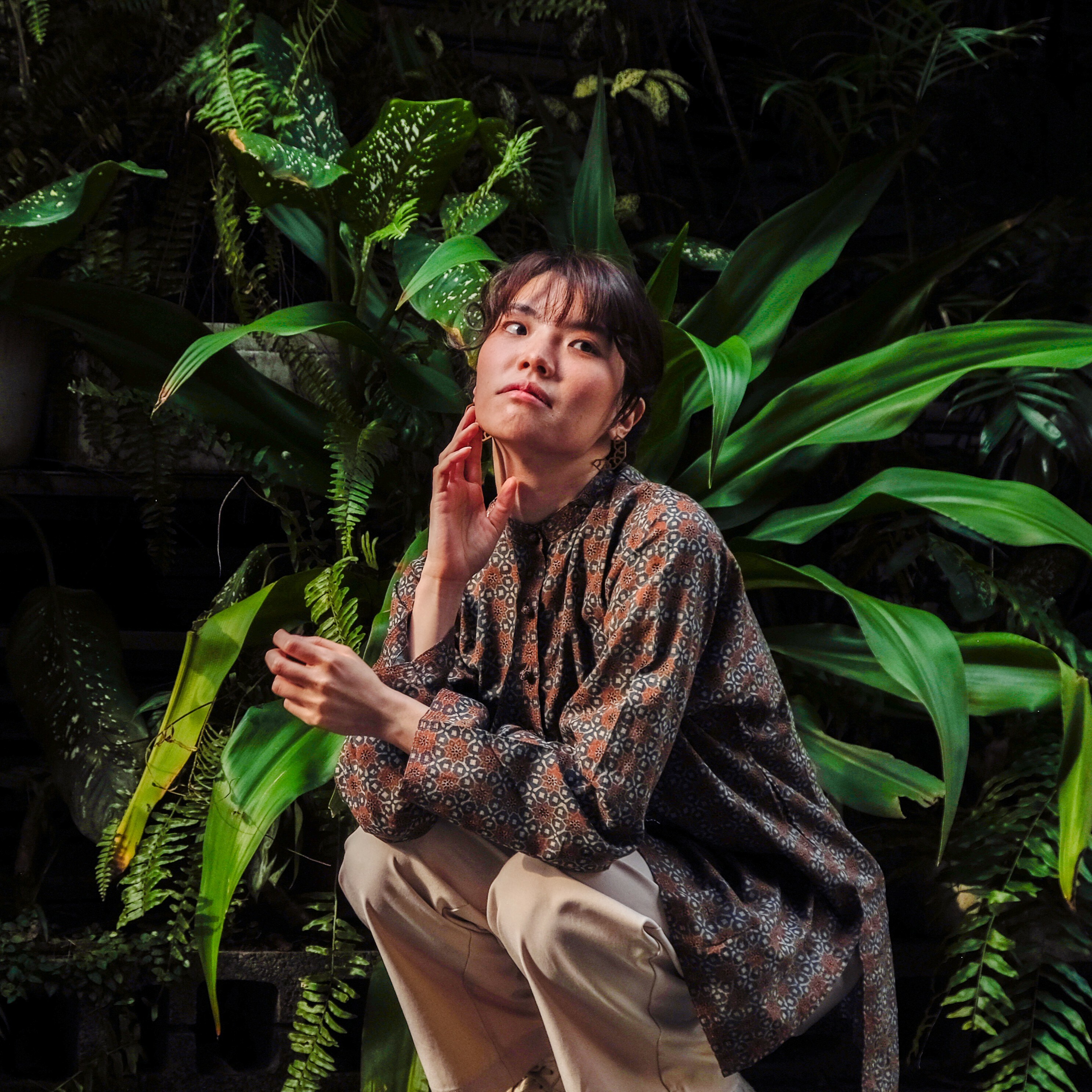 蓋染｜Ajrak Kurti 上衣 - 藍棕 72｜巴基斯坦