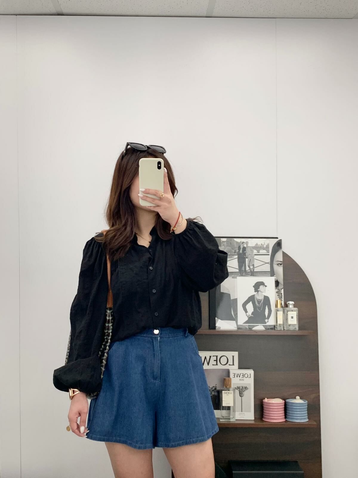 Ruffle領娃娃上衣 (黑色)