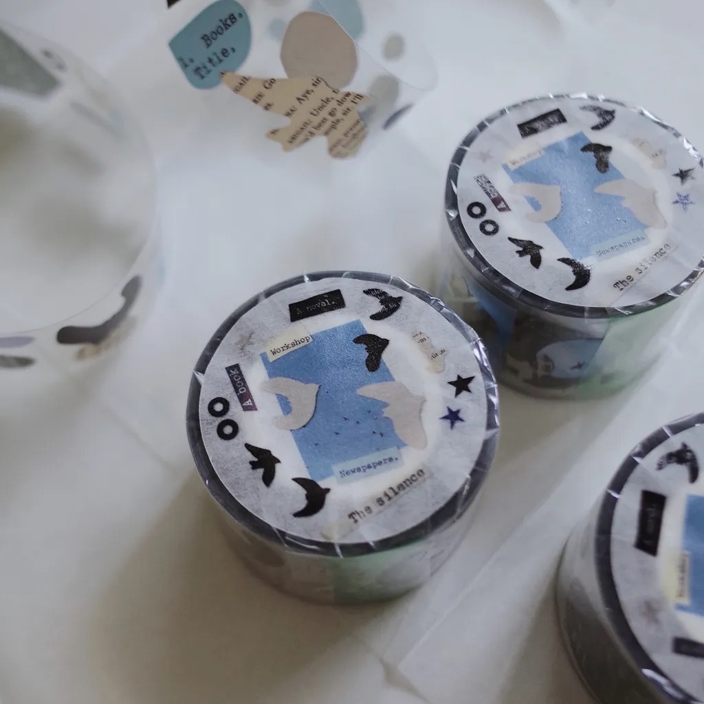 茄子先生｜剪紙的鳥 PET膠帶