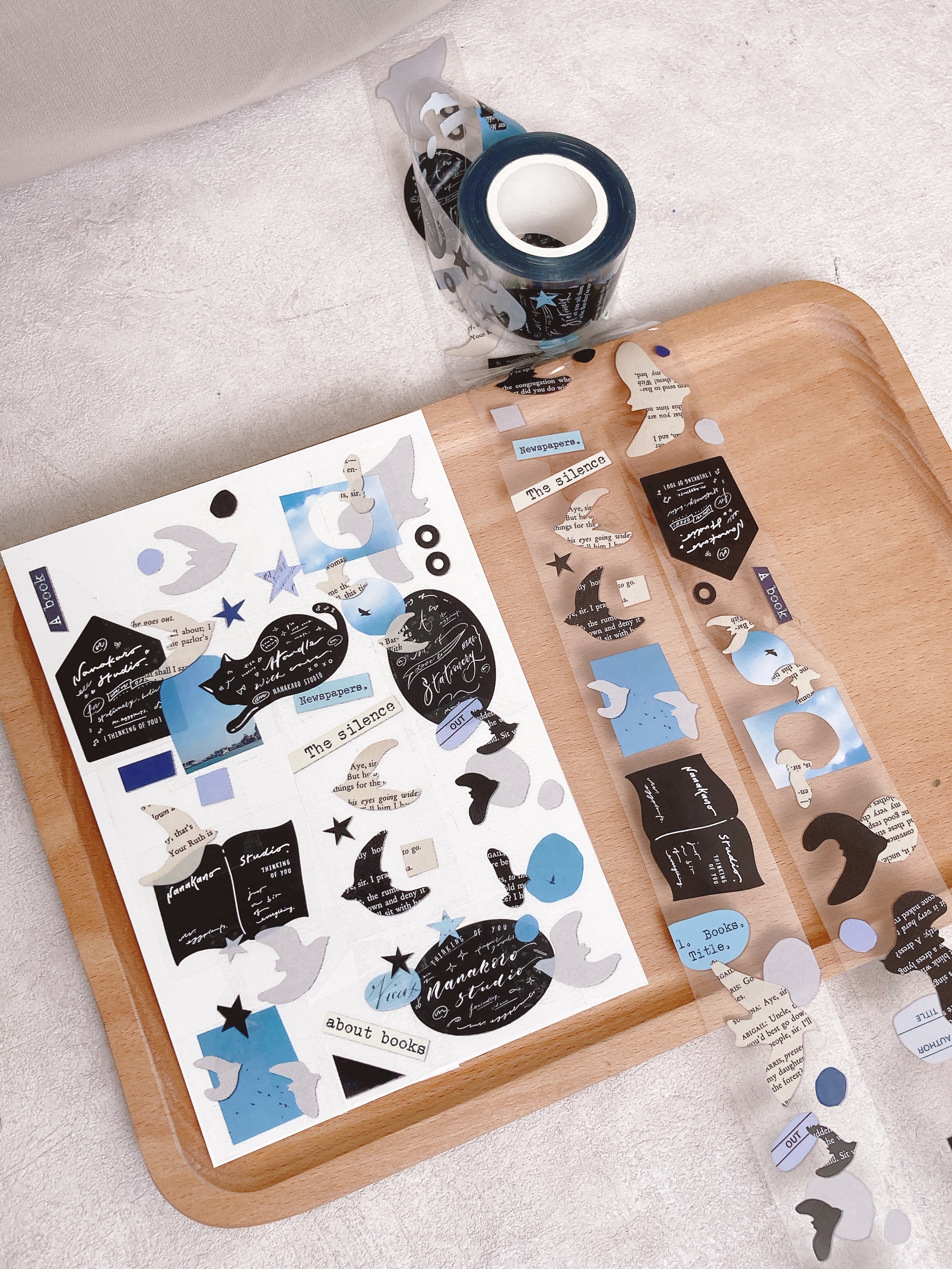 茄子先生｜剪紙的鳥 PET膠帶