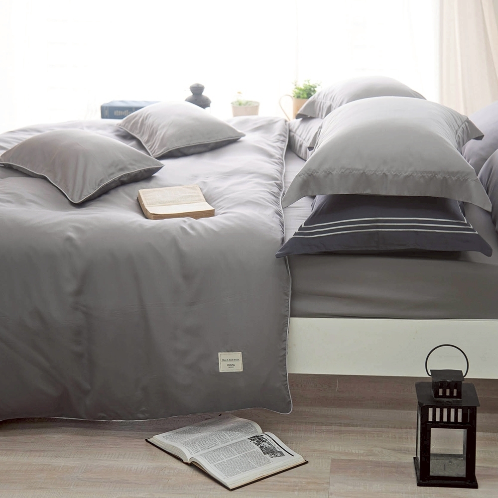 100支天絲床包兩用被組 | 都市灰