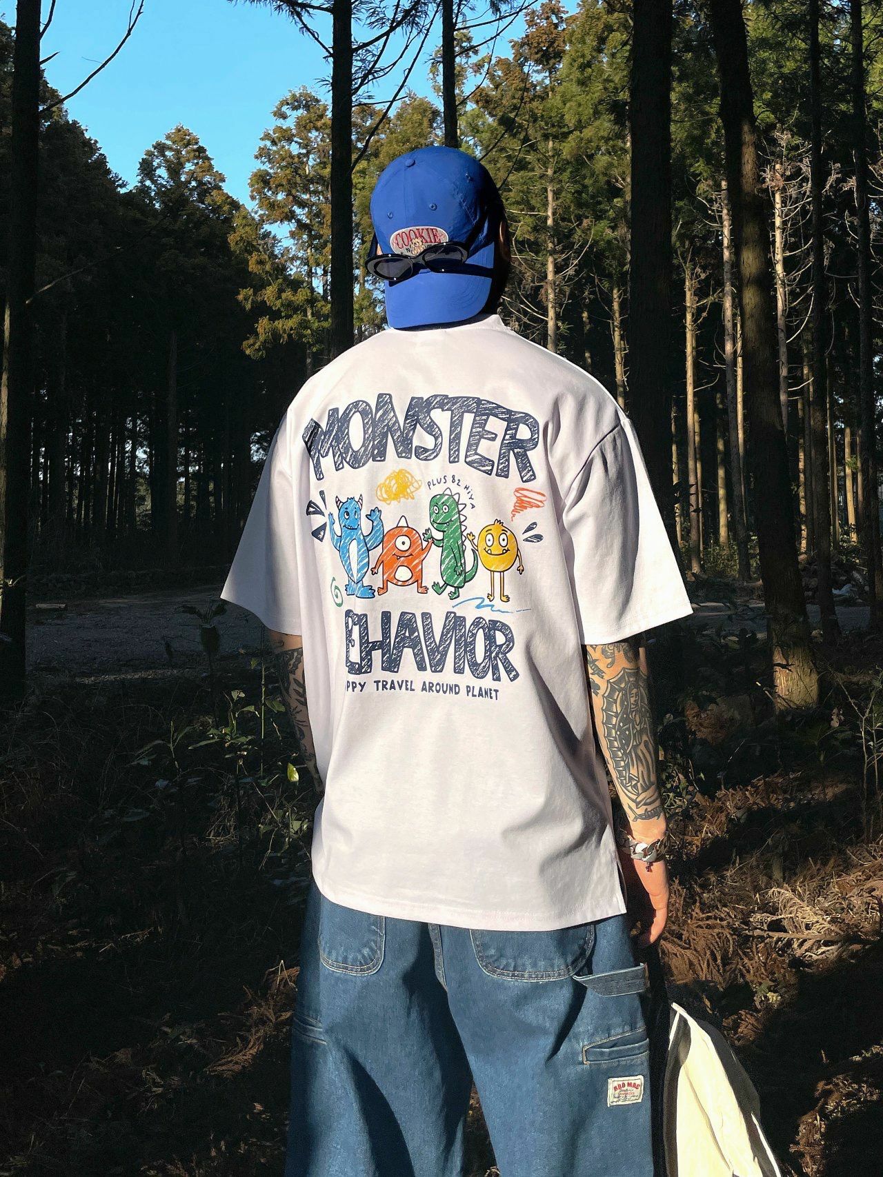 英文字圖案短袖Tee PLUS82HIYA-140T