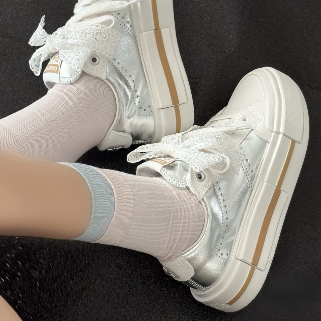CONVERSE ALL STAR CRUISE 未來銀 白銀色 厚底 UU鞋 Y2K 復古 女鞋 A15190C