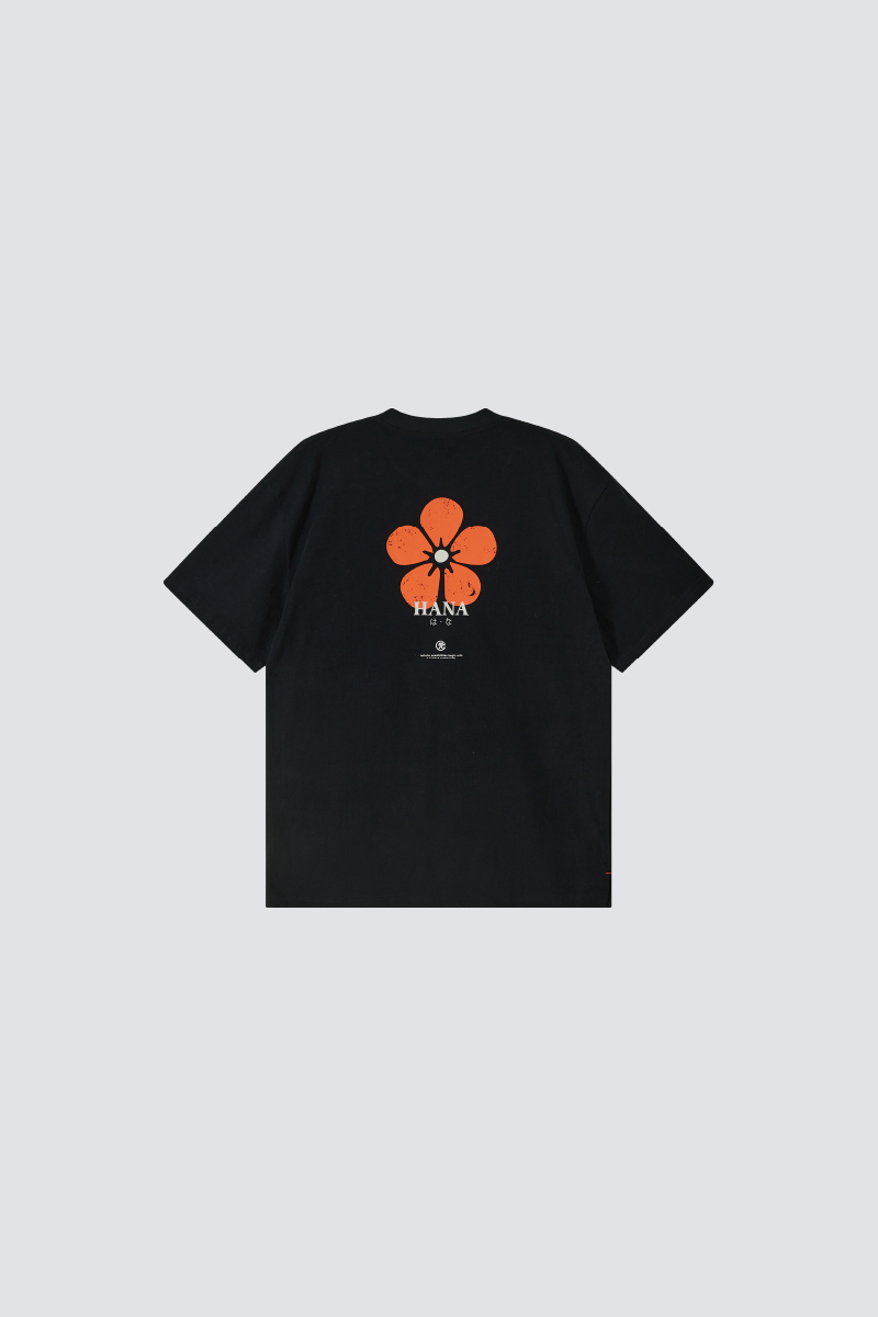 Hana print tee｜Black｜Hong Kong Original Design