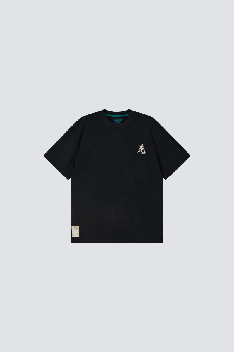 Hana print tee｜Black｜Hong Kong Original Design