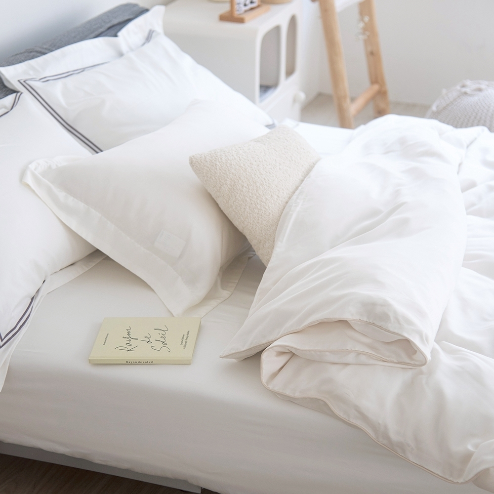 100支天絲床包組 | 奶油白