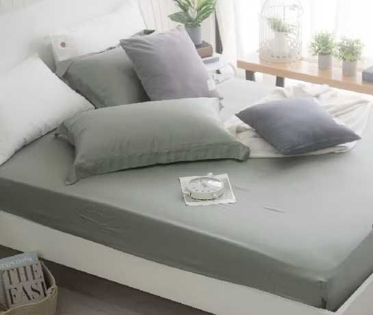 100支天絲床包組  | 綠豆沙