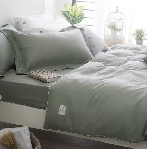 100支天絲床包兩用被組  | 綠豆沙