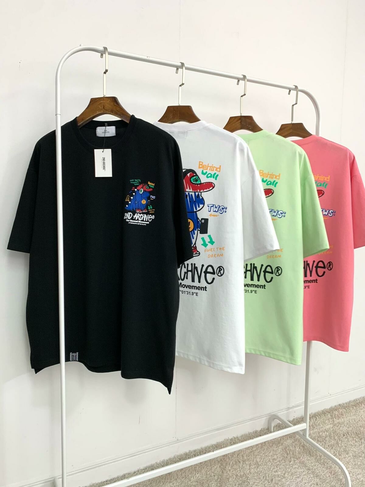 恐龍圖案英文字短袖Tee 2nd-245T