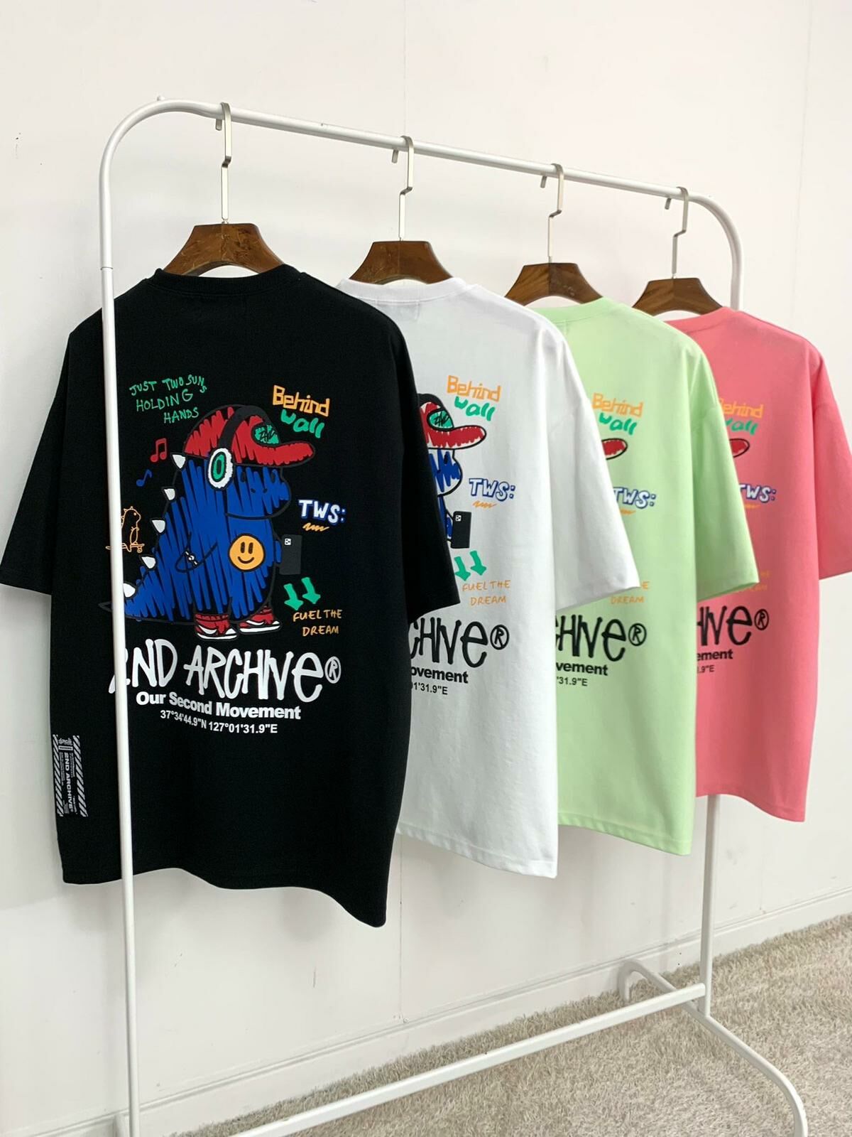 恐龍圖案英文字短袖Tee 2nd-245T