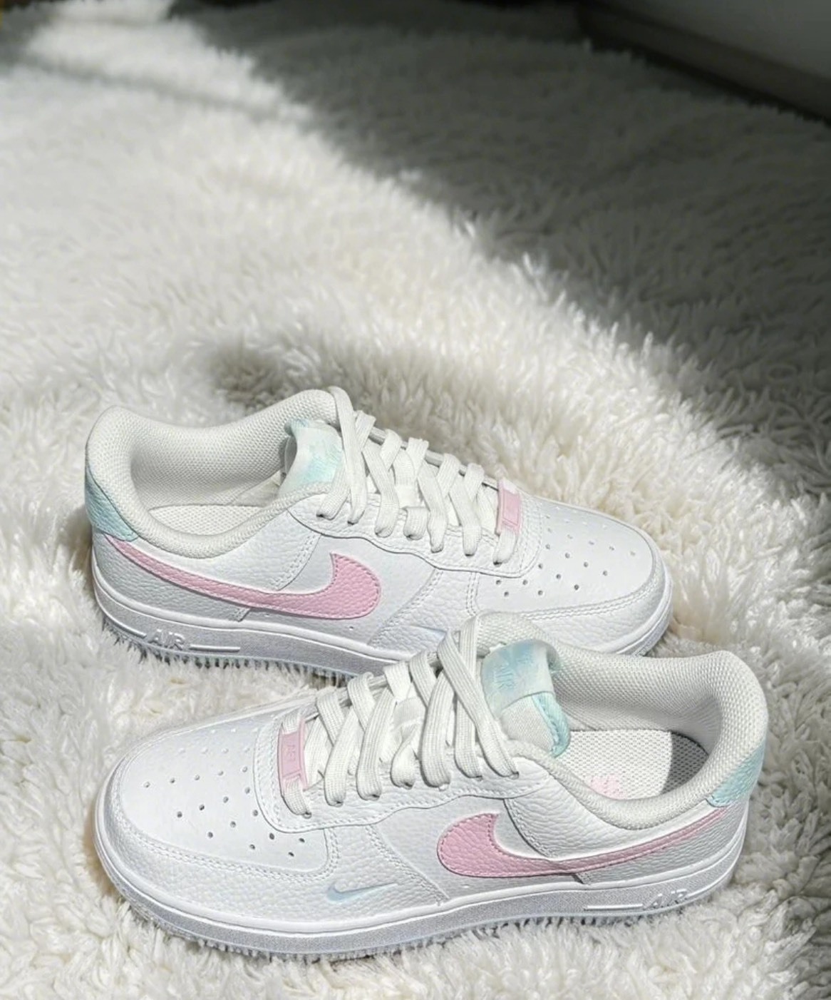 Nike Air Force 1 ’07 女款 白粉色百搭板鞋