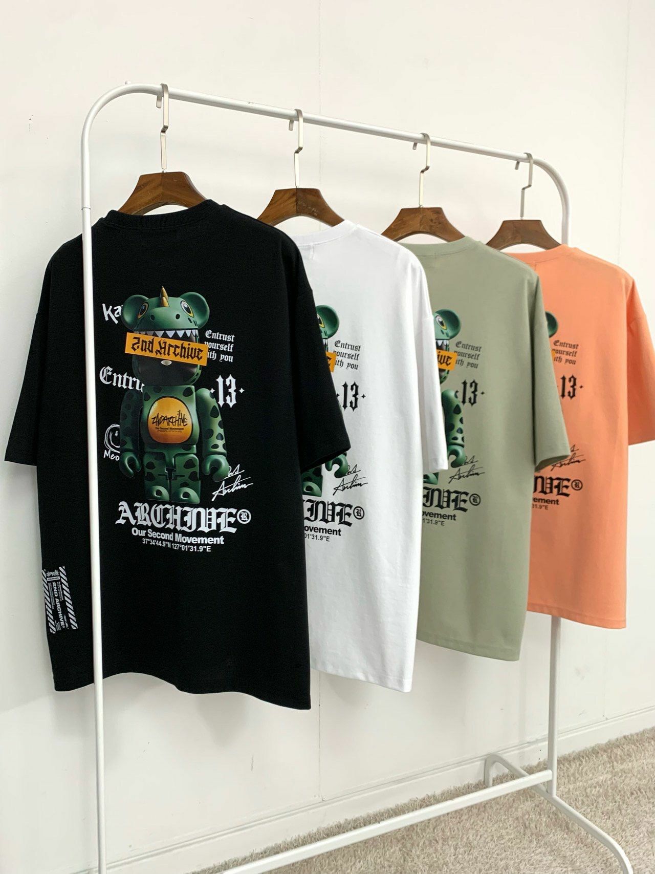 熊仔圖案英文字短袖Tee 2nd-247T