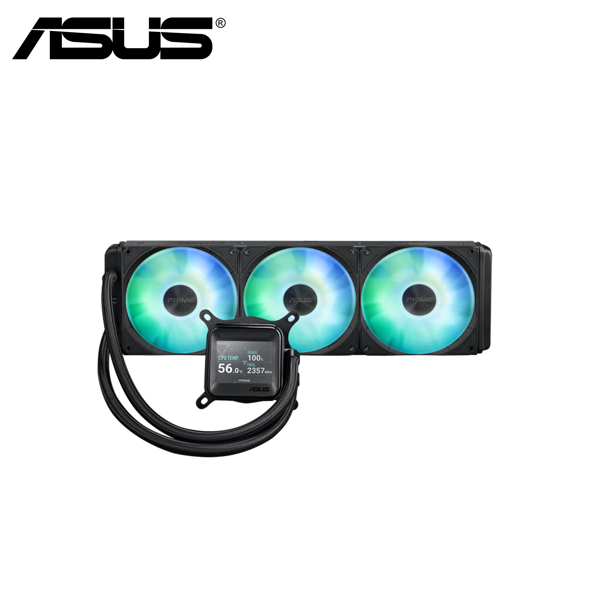 華碩 Prime LC 360 ARGB LCD 水冷 黑