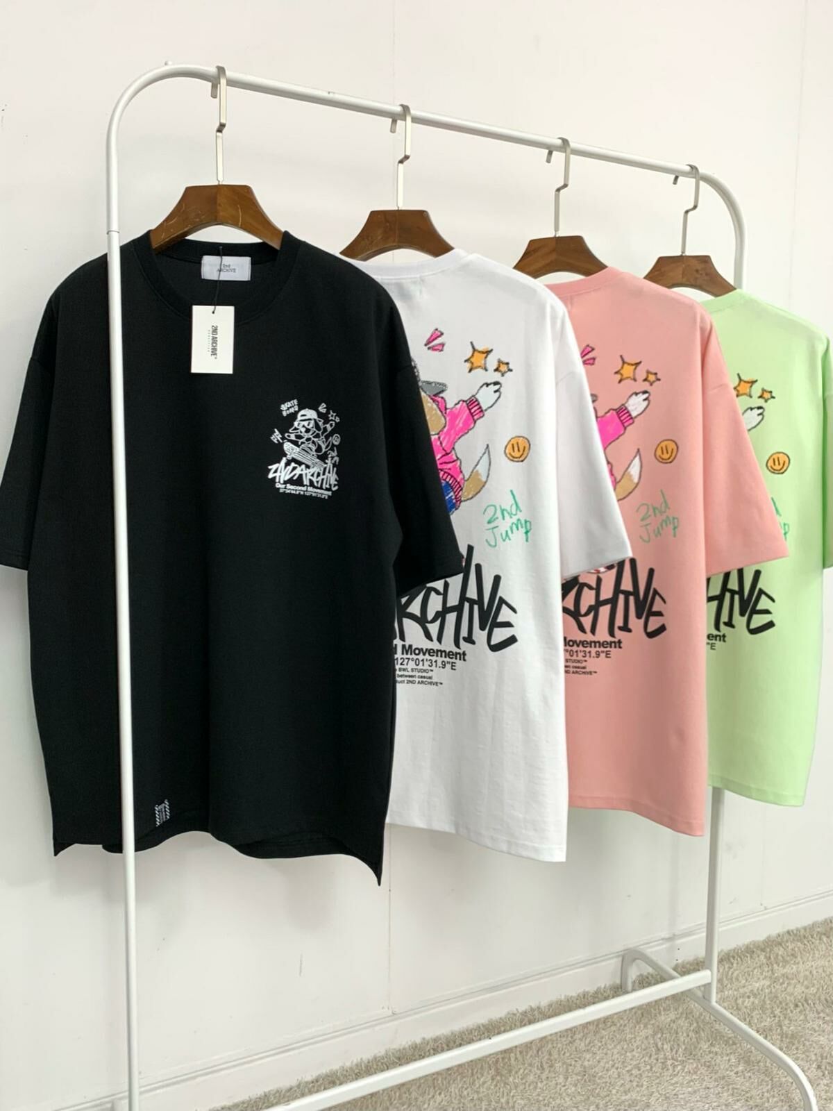 狗仔圖案英文字短袖Tee 2nd-248T