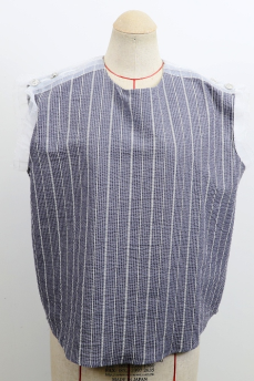 PL 灰藍色條紋背心 LVS01001B -T