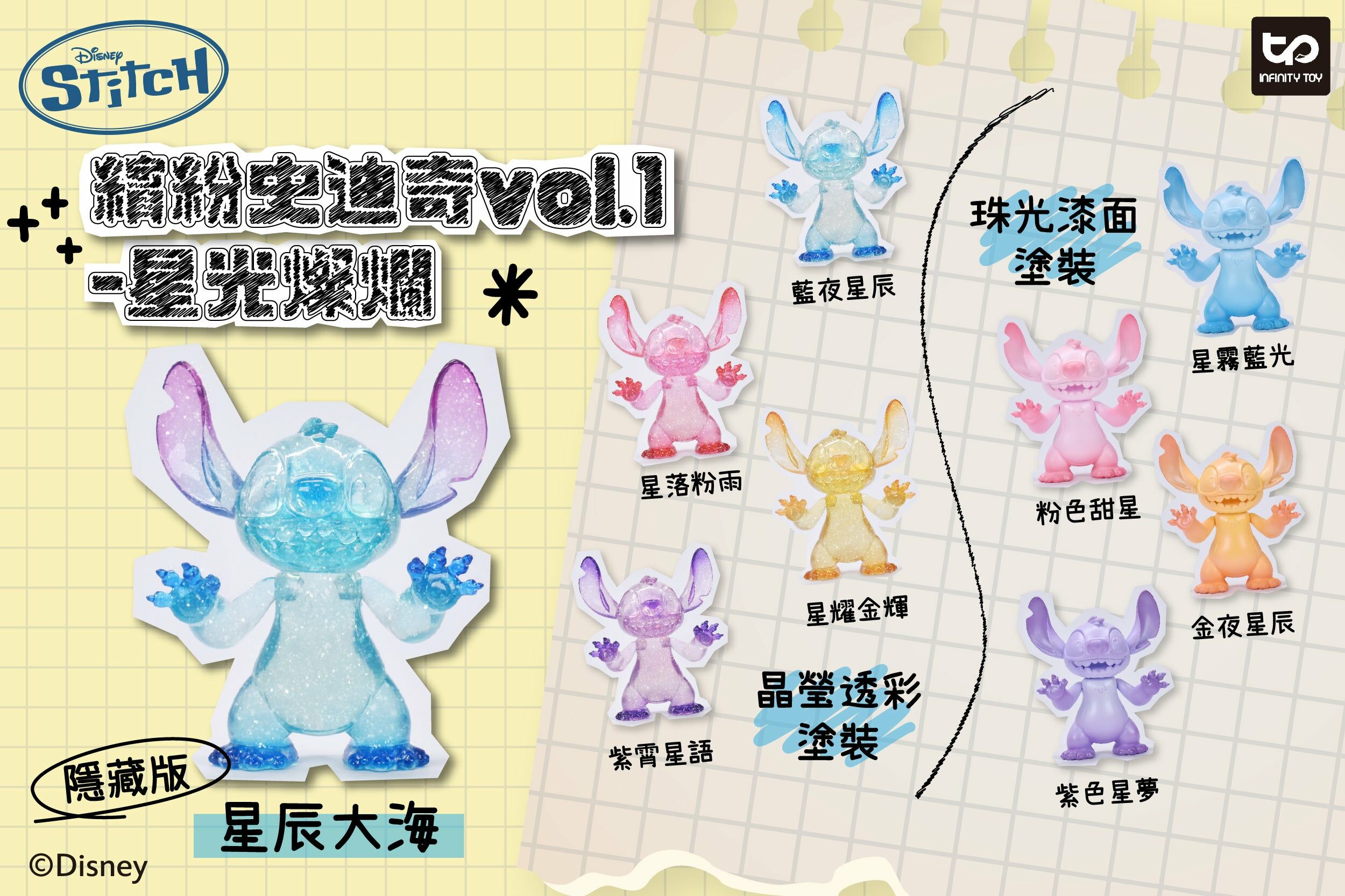 極程文創 盒玩 繽紛史迪奇vol.1 星光燦爛 全9種 中盒8入 隨機出貨