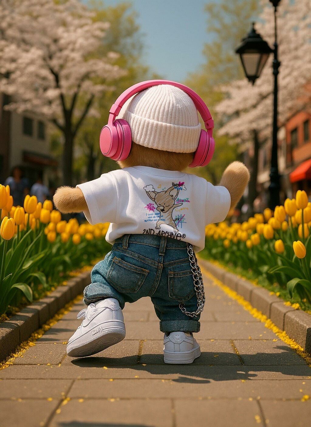 狗仔圖案英文字短袖Tee 2nd-251T