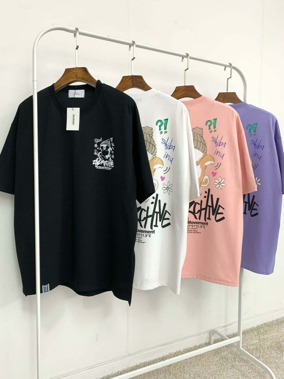 狗仔圖案英文字短袖Tee 2nd-252T