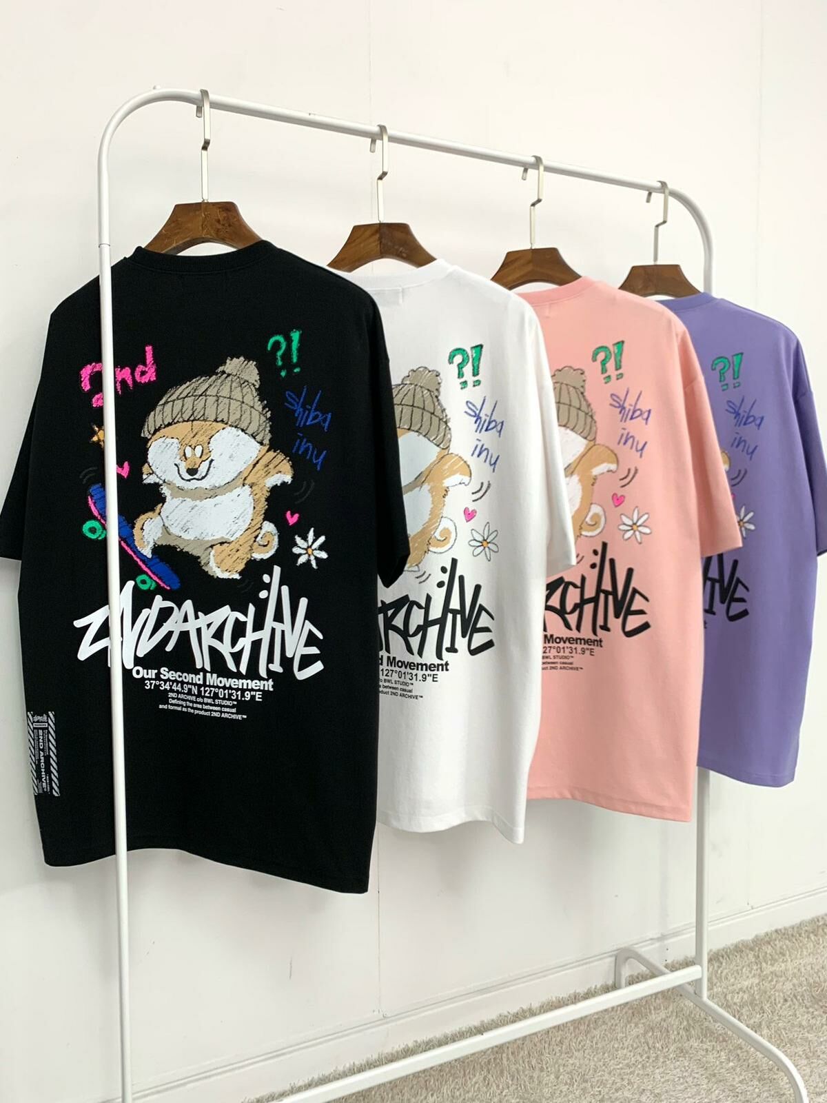 狗仔圖案英文字短袖Tee 2nd-252T