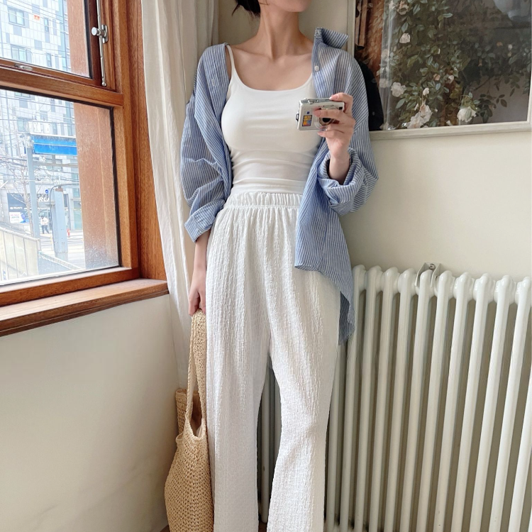 天堂後綁帶襯衫(二色)