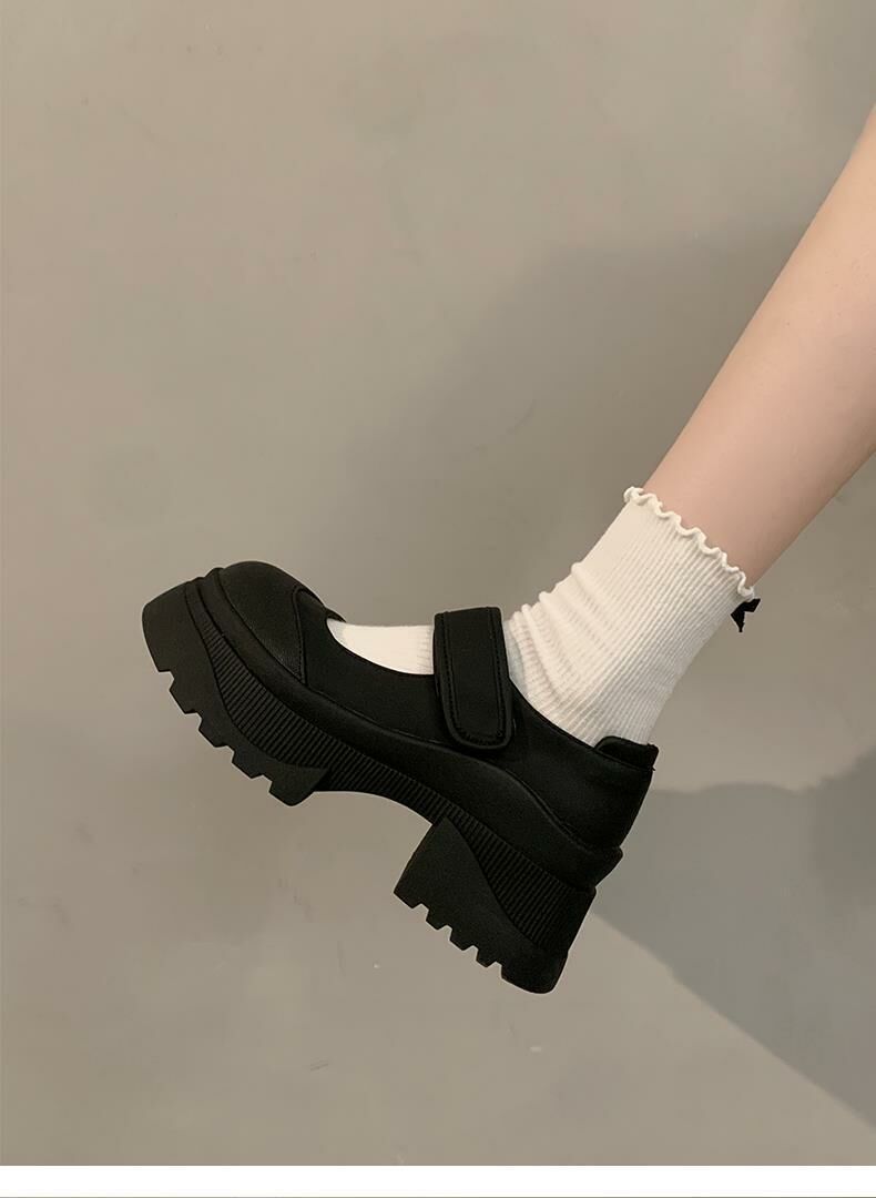 粗跟厚底瑪莉鞋