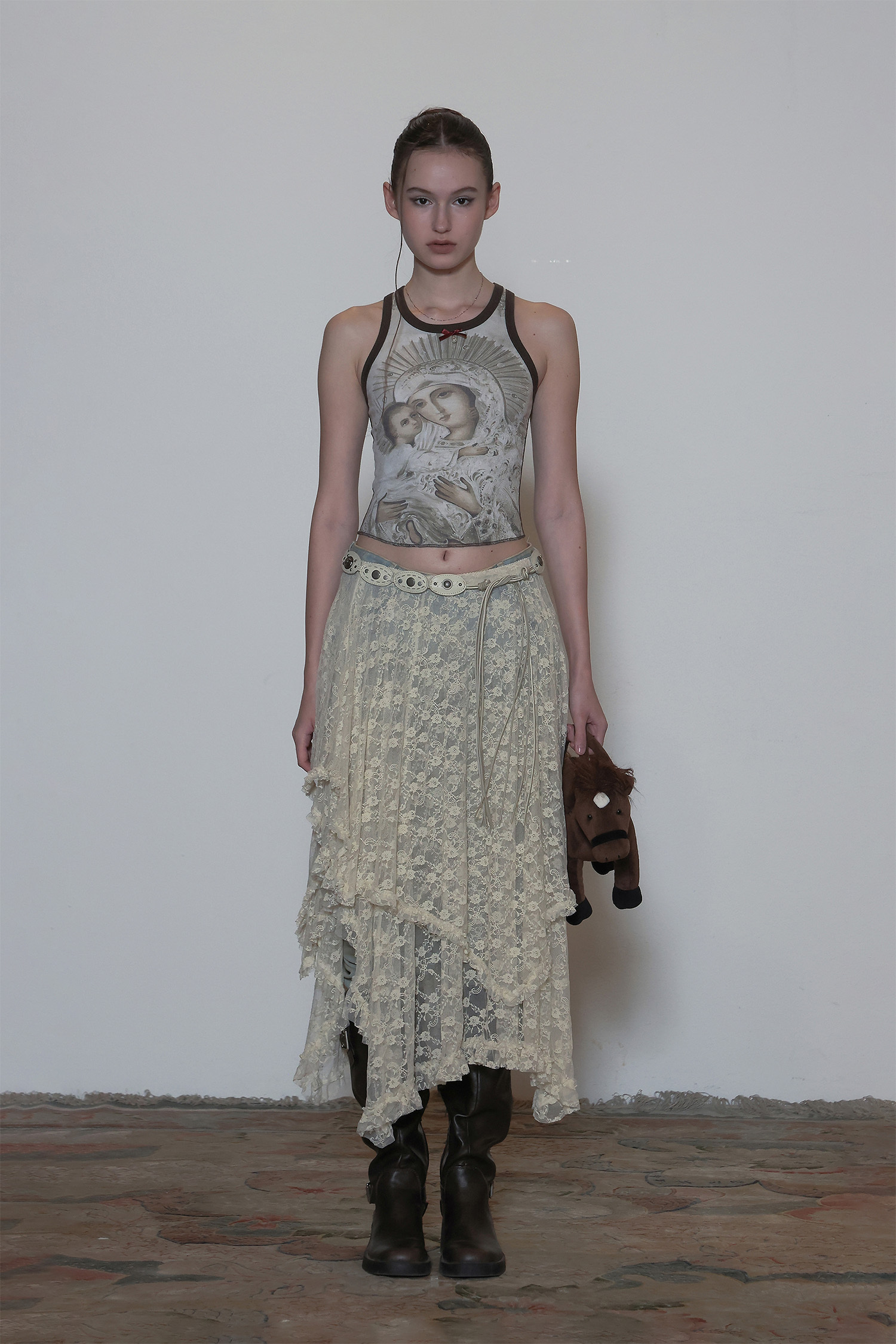 SCULPTOR - Maria Tear Drop Tank Top Dirty (Latte/Mocha)