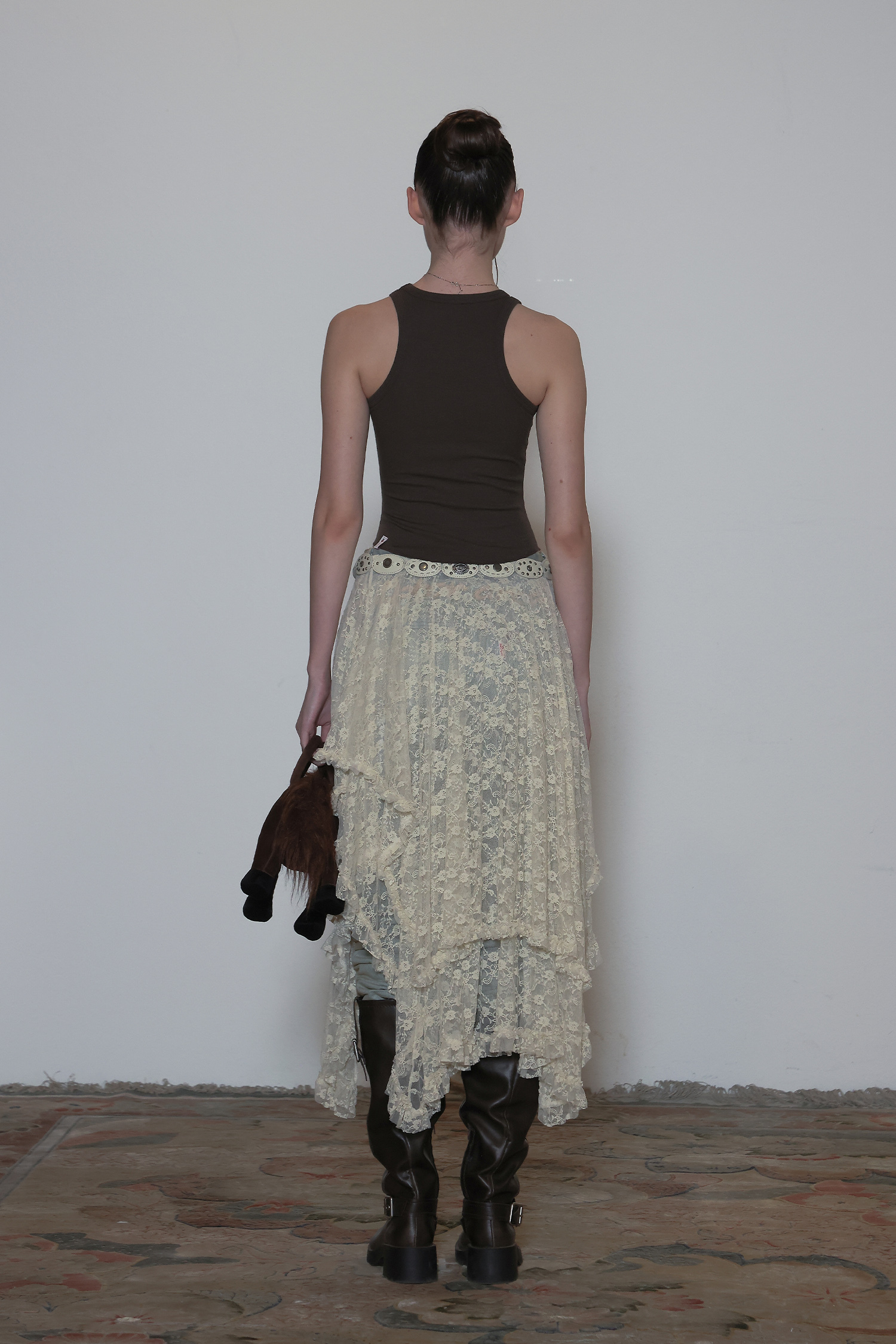 SCULPTOR - Maria Tear Drop Tank Top Dirty (Latte/Mocha)