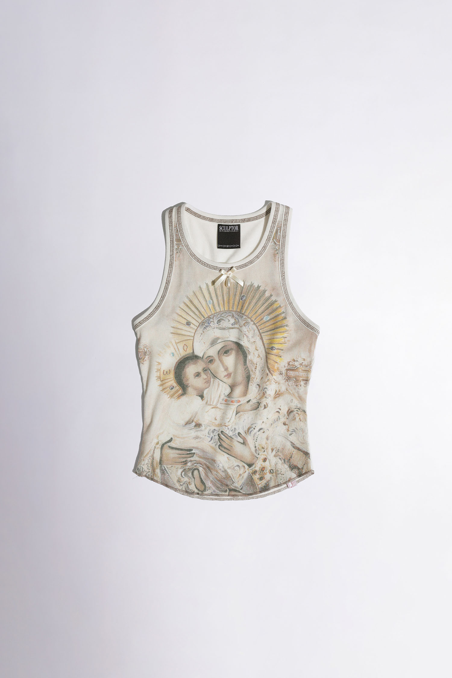 SCULPTOR - Maria Tear Drop Tank Top Dirty (Peach/Raw)