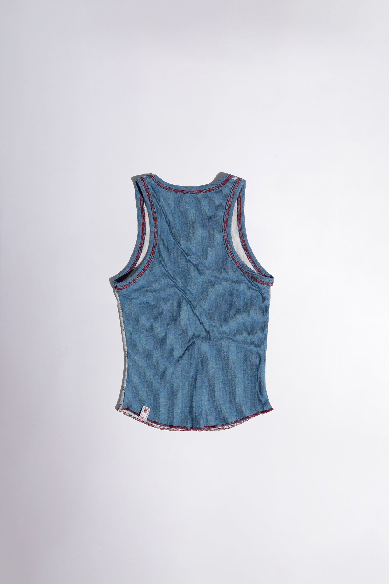SCULPTOR - Maria Tear Drop Tank Top Dirty (Cream/Blue)