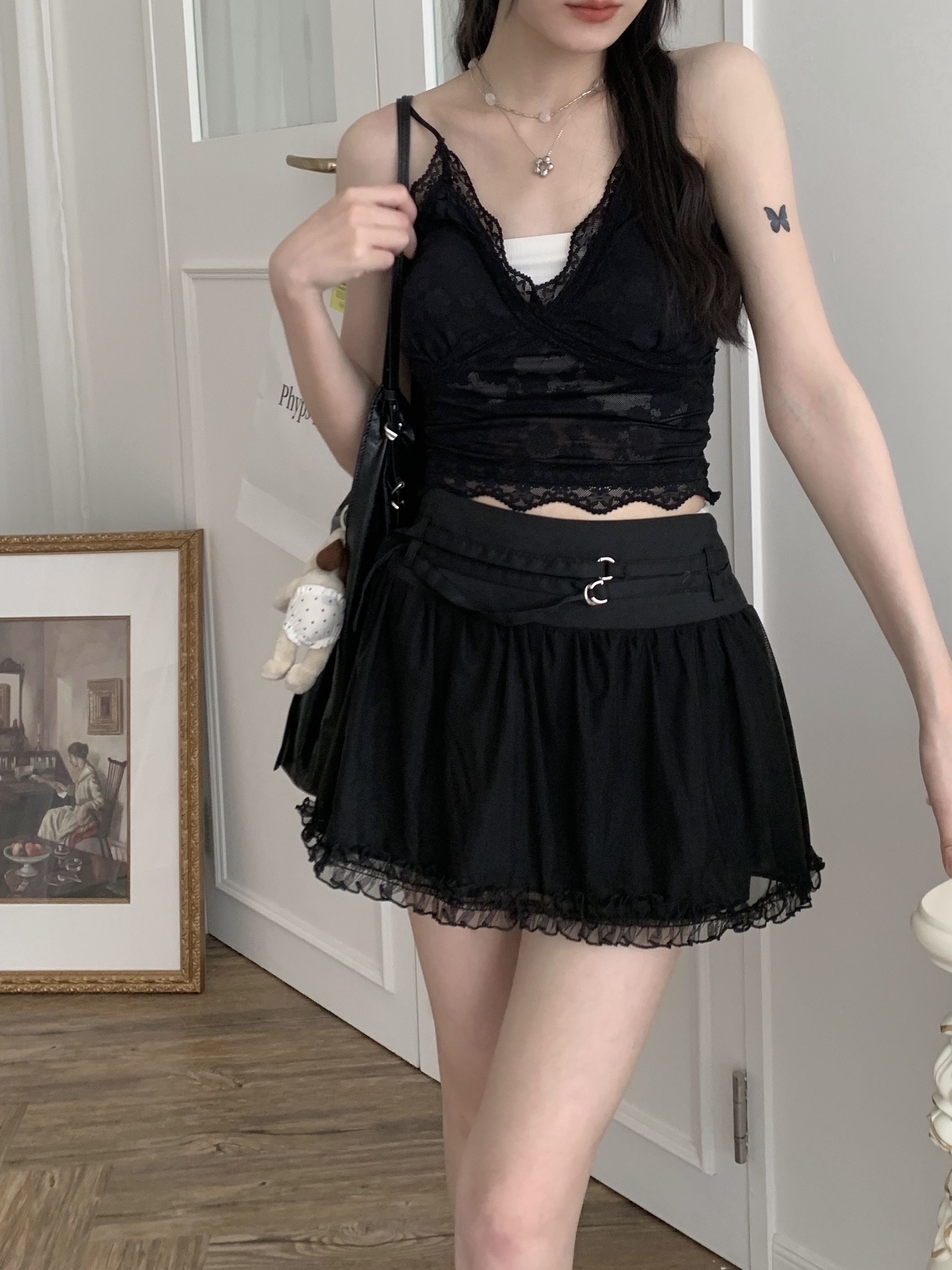 現貨-夢遊仙境雙層蕾絲蛋糕裙