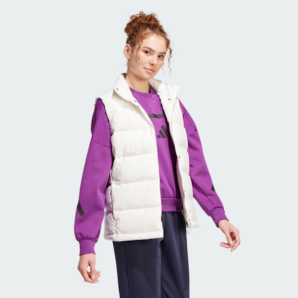 ADIDAS 背心 W HELIONIC VEST 白色 防潑水 羽絨背心 女 IX8869