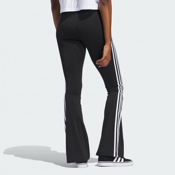 ADIDAS 短褲 FLARED LEGGINGS 黑 三葉草 彈性 喇叭褲 女 IN1100
