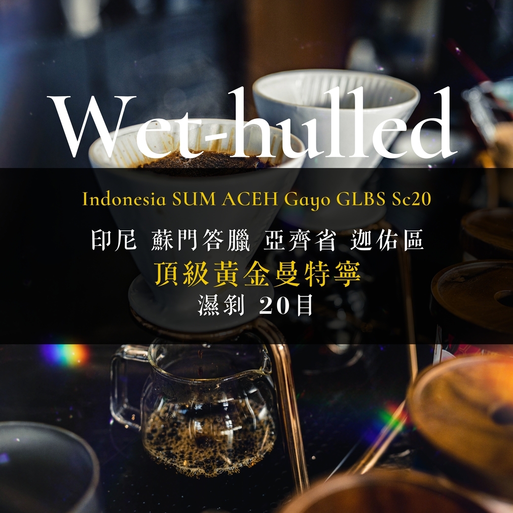 中深烘︱《頂級黃金曼特寧》 印尼 蘇門答臘 頂級黃金曼特寧 濕剝 20目 ﹙半磅裝／227g﹚