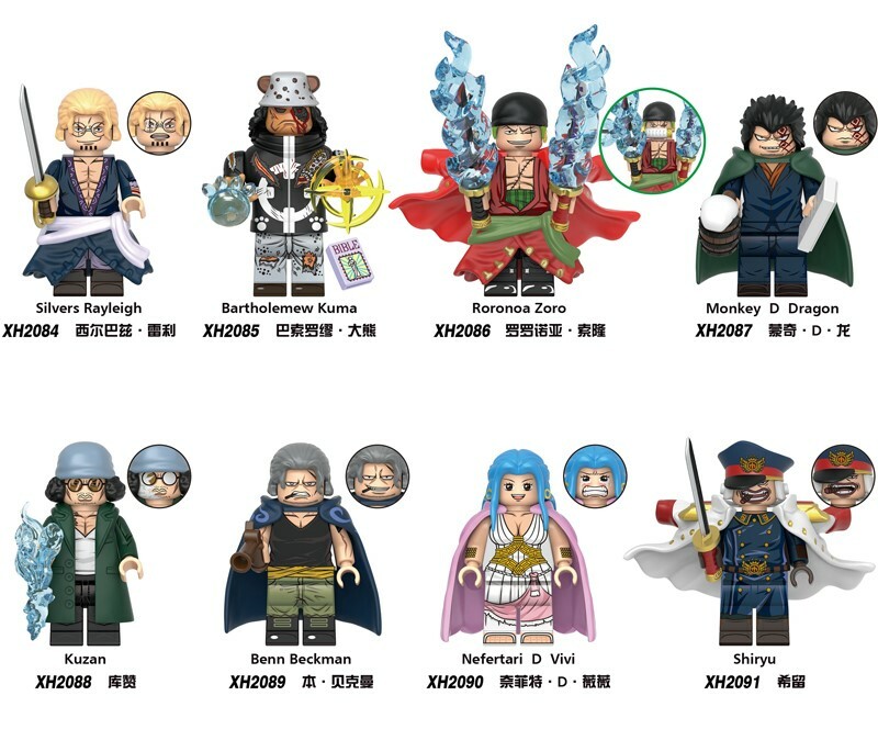One Piece Custom Minifigures Minifigs Set Fit Lego X0359