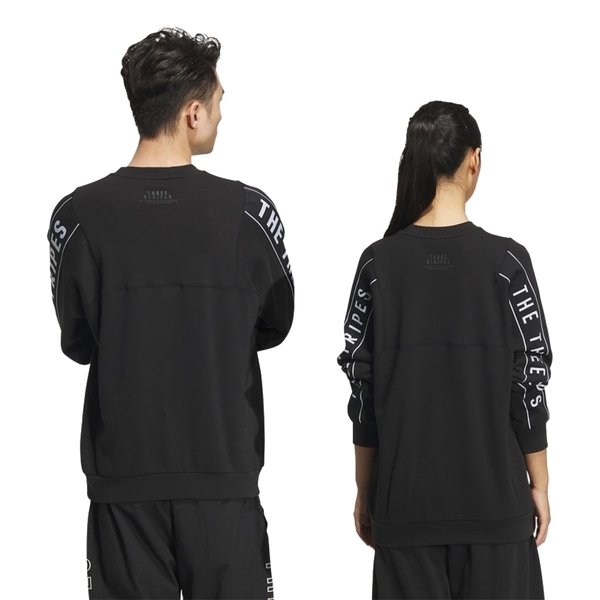 ADIDAS 大學T WORD FT CREW 黑色 LOGO 休閒 長袖 中性 JG8590