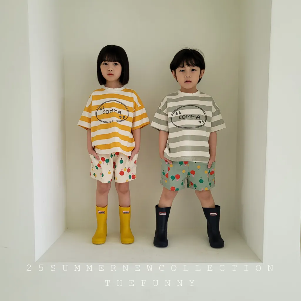 韓國 The Funny- 25夏 條紋上衣COMMA（兩色）