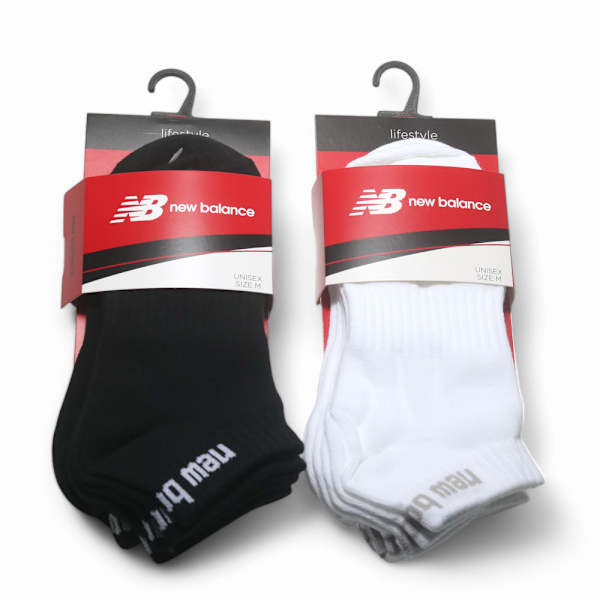 NEW BALANCE 襪子 NB 黑 白 三 入 薄款 踝襪 7811810189 7811810180
