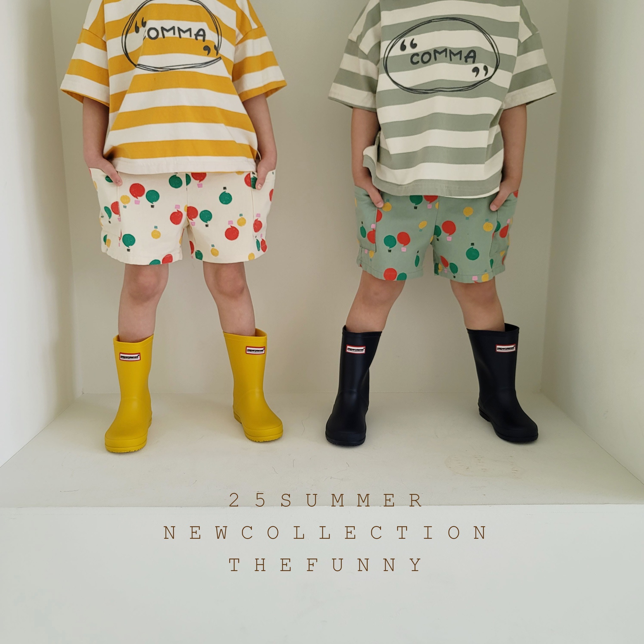 韓國 The Funny- 25夏 繽紛 COMMA 短褲（兩色）