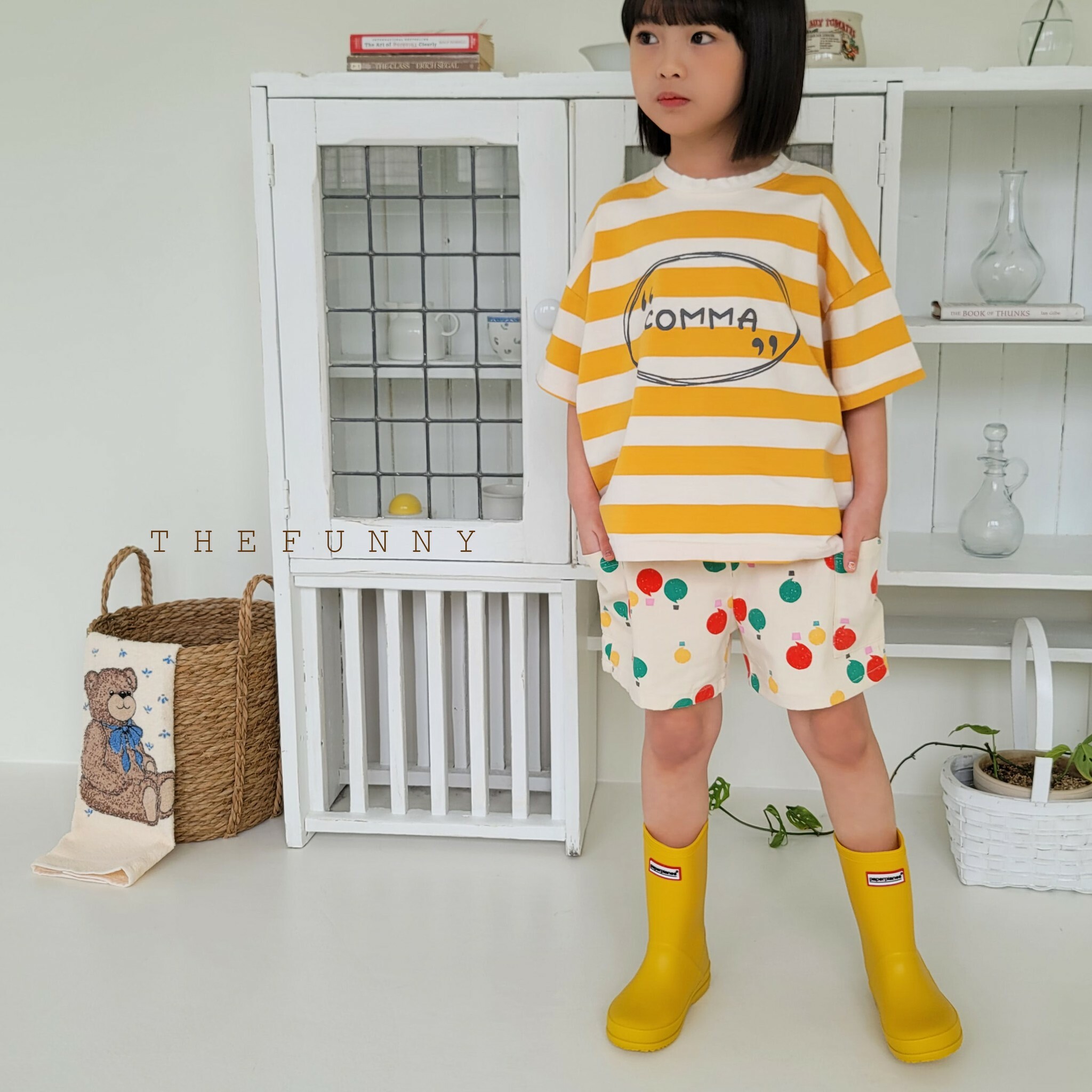 韓國 The Funny- 25夏 繽紛 COMMA 短褲（兩色）