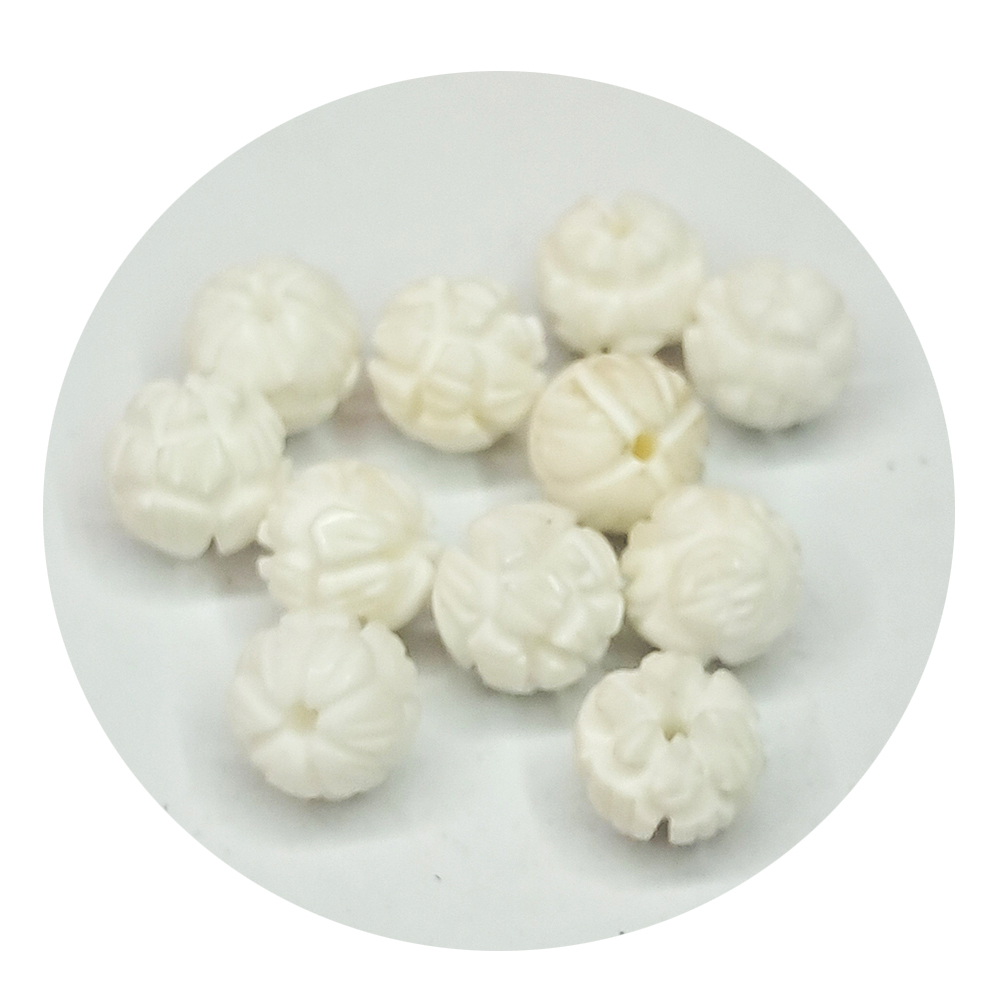 蓮花 硨磲 精雕8mm 2個【十方】120856