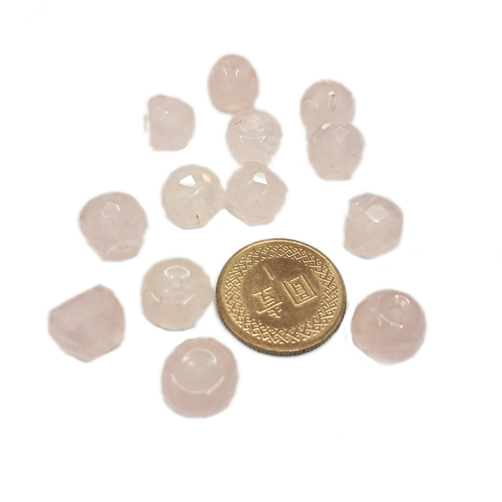 蘋果 粉晶鑽珠1公分 1個【十方】122637