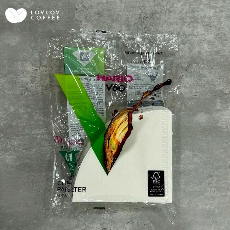 HARIO V60 02 錐形濾紙 白色 100枚 2-4人