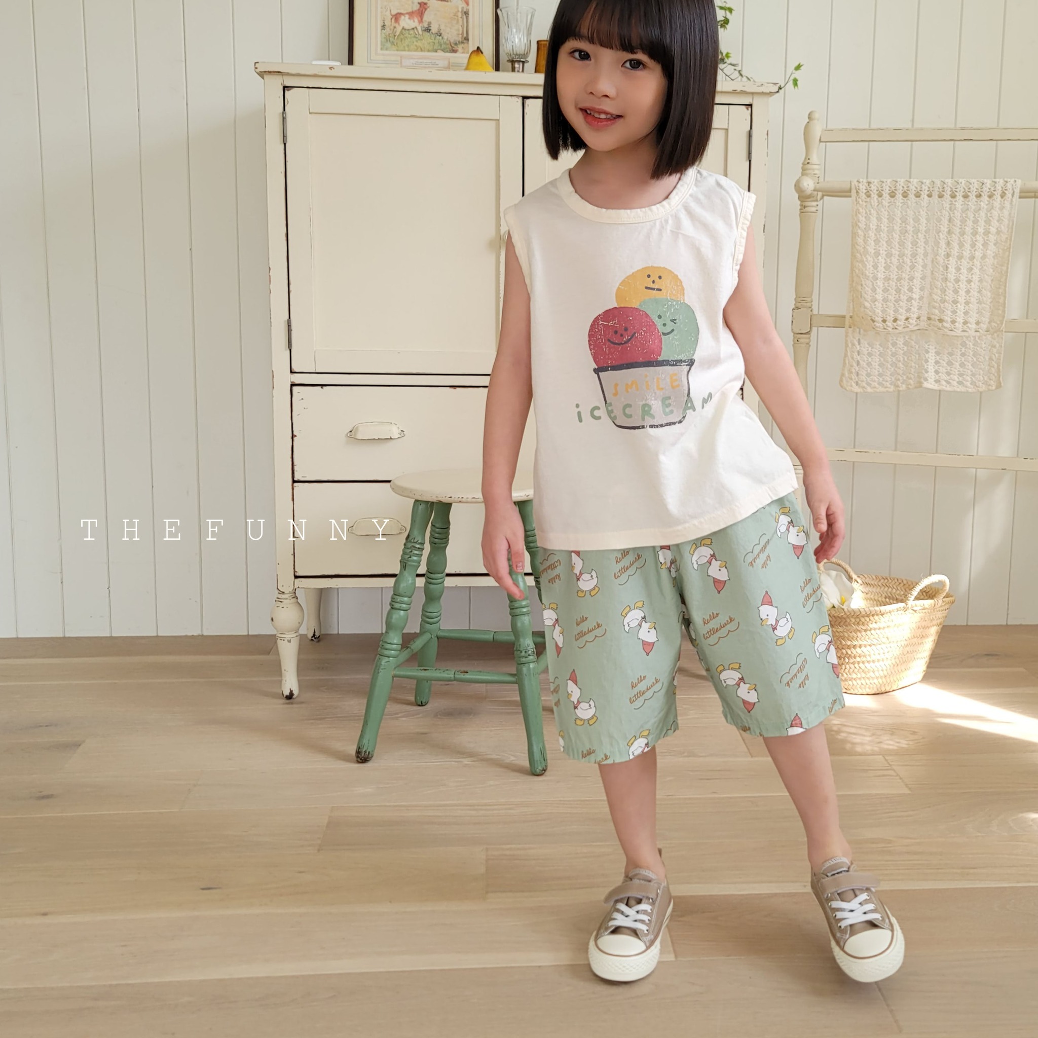 韓國 The Funny- 25夏 冰淇淋三兄弟背心（兩色）
