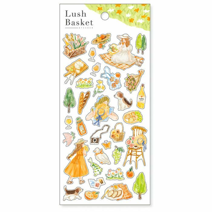 Lush Basket 野餐系列 和紙貼紙｜日本Mind Wave