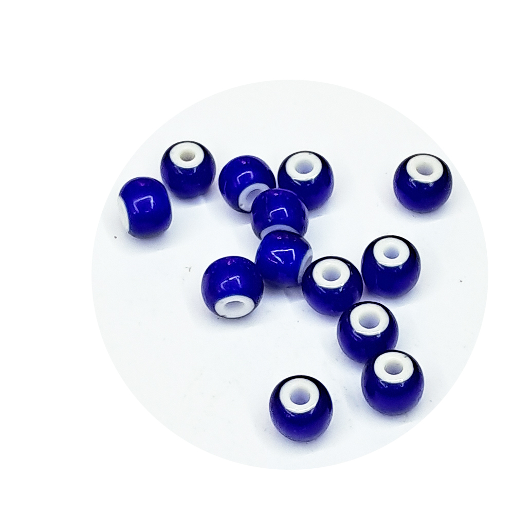 白底藍琉璃2個【十方】154608