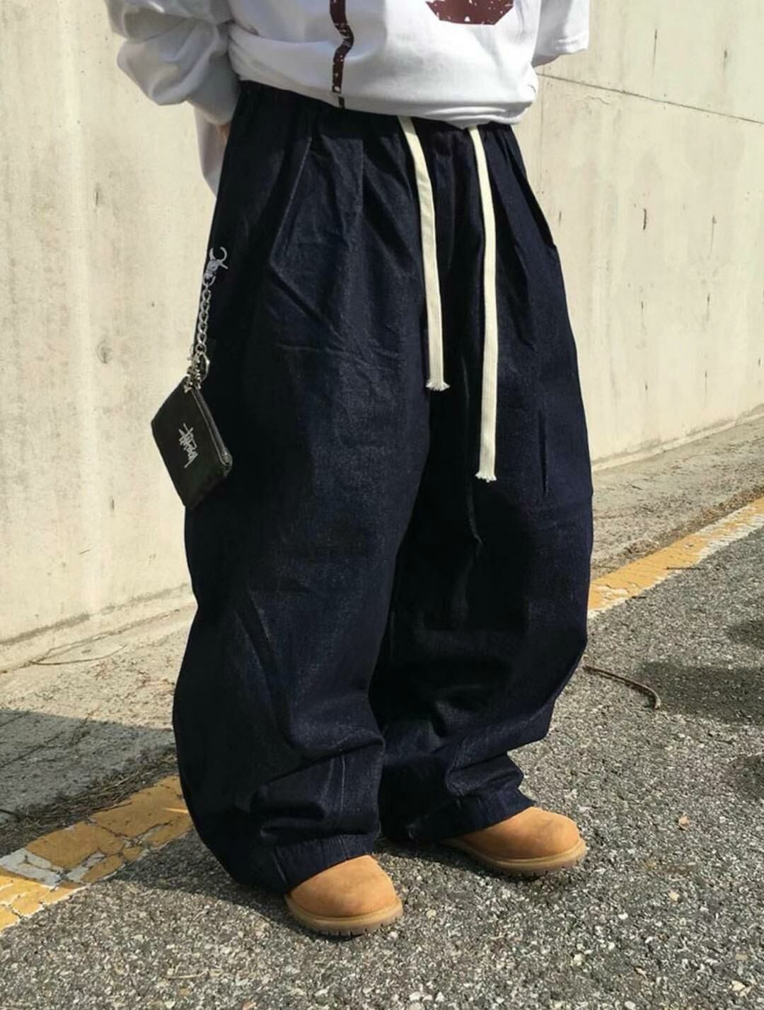 淨色鬆身牛仔褲 P3061